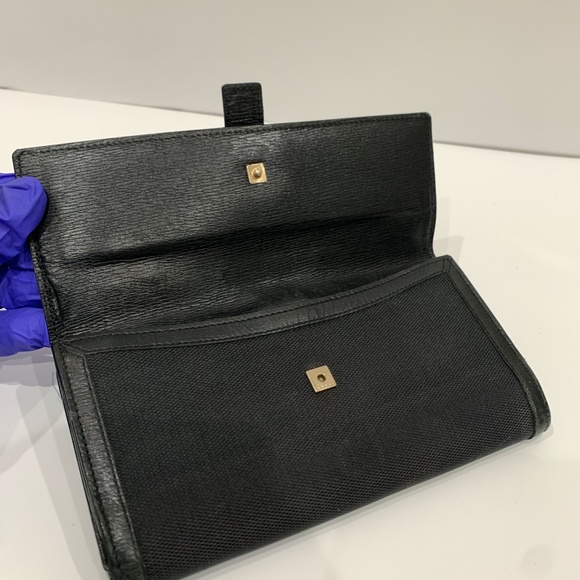 Gucci Black G Metallic Logo Long Wallet Sku#85429 (Gently used, snap loose) - Picture 11 of 15